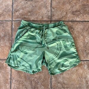 Vitality Men’s Gym Shorts 5” Inseam with Liner Green Medium